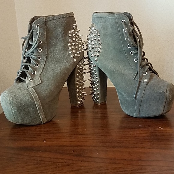 Jeffrey Campbell Spike Gray Litas 7.5 - Picture 2 of 5